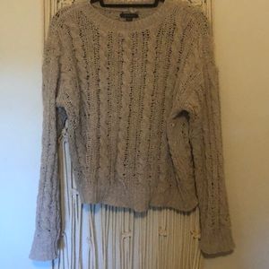 American Eagle Outfitters Cream Sweater